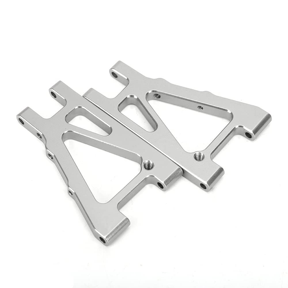 NutriEss Alloy Front Lower Arm Upgrade Parts KYOSHO 4WD Optima 1/10 Off Road Vehicle Yellow 2PCS Enhanced Performance (Silver)