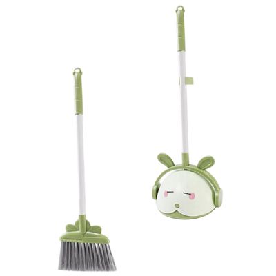 Happyyami 1set Boy Girl Broom and Dustpan Cute Cleaning Tools for Boy Girl Lightweight Sweeping for Indoor and Outdoor Use for Early Housekeeping Role Play