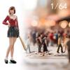 DYNWAVE 1:64 Baseball Woman Model People Figure Layout Architectural Tiny People Model Character Model for Miniature Scene Sand Table view 2