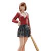 DYNWAVE 1:64 Baseball Woman Model People Figure Layout Architectural Tiny People Model Character Model for Miniature Scene Sand Table view 3