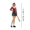 DYNWAVE 1:64 Baseball Woman Model People Figure Layout Architectural Tiny People Model Character Model for Miniature Scene Sand Table view 4