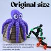 3D Printed Cute Octopus, 3D Printed Animal, Flexible Joint 3D Octopus, Home Office Classroom Decoration, Executive Desk Decoration (Purple) view 4