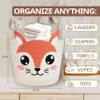 10x8" Squirrel Cotton Rope Baby Laundry Basket for Boys & Girls, Woodland Nursery Decor, Nursery Storage Basket for Essentials like Diapers, Wipes, Towels, Perfect for Baby Shower Gifts, Machine Wash view 2