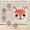 10x8" Squirrel Cotton Rope Baby Laundry Basket for Boys & Girls, Woodland Nursery Decor, Nursery Storage Basket for Essentials like Diapers, Wipes, Towels, Perfect for Baby Shower Gifts, Machine Wash view 3