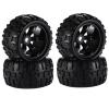 RC Upgrade Parts for Traxxas for Maxx for E-Revo for Revo 3.3 for JLB for Cheetah for Monster 1/8 Scale 4pcs 17mm Hex RC Truck Tires and Wheels Set Glued(150MM*90MM-1) view 1