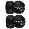 RC Upgrade Parts for Traxxas for Maxx for E-Revo for Revo 3.3 for JLB for Cheetah for Monster 1/8 Scale 4pcs 17mm Hex RC Truck Tires and Wheels Set Glued(150MM*90MM-1) view 2