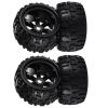 RC Upgrade Parts for Traxxas for Maxx for E-Revo for Revo 3.3 for JLB for Cheetah for Monster 1/8 Scale 4pcs 17mm Hex RC Truck Tires and Wheels Set Glued(150MM*90MM-1) view 3