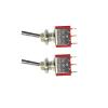 ZHUOYUEFSC 2PCS RC Transmitter 3 Positions and 2 Positions Long and Short Toggle Switch for Taranis X9D Plus Radiomaster TX16s Jumper T12 Spektrum DX8 gen2 NX10 Replacement (3 Positions Short) view 4