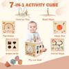 MILEFUN Wooden Activity Cube for 1 Year Old | 7-in-1,Montessori Baby Toys,Educational Toy for Toddlers, First Birthday Gift for Toddlers view 2
