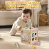 MILEFUN Wooden Activity Cube for 1 Year Old | 7-in-1,Montessori Baby Toys,Educational Toy for Toddlers, First Birthday Gift for Toddlers view 3