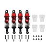 4Pcs Oil Filled Type Metal Shock Absorber with Shock Tower for WPL C14 C24 MN D90 D91 MN99 99s RC Car Adjustable Upgrade Parts(Red) view 1