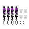 4Pcs Oil Filled Type Metal Shock Absorber with Shock Tower for WPL C14 C24 MN D90 D91 MN99 99s RC Car Adjustable Upgrade Parts(Purple) view 1