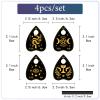 CREATCABIN 4Pcs Crystal Ball Stand Sun Moon Theme Sphere Holder Divination Sphere Wood Display Holder Moth Witch Stuff Wiccan Small Tray Altar Tarot Decor Supplies for Crystal Ball Stone 3.1x2.5In view 2
