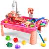 NIPLOOOW Kitchen Sink Toys Toddlers 3-5, Play Sink with with Electric Water Pump, Water Table for Kids Ages 4-8, Fishing Game Outdoor Toys Pretend Role Play Toys for Boys Girls 3 4 5 6 7 8 view 1