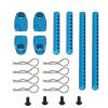 for Tamiya for TT02 for TT-02 Metal Assembled Body Post Mounts Car Shell with R Clips Fixing Column Part Model RC Upgrade Parts RC Car Parts(Blue) view 2