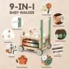 Joyreal Wooden Baby Walker - 9-in-1 Baby Push Walker with Activity Cube, Push Activity Walker for Boys and Girls, Sit-to-Stand Learning Walker Activity Center, Speed & Height Adjustable view 2
