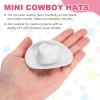 PATIKIL Mini Cowboy Hats, 8 Pcs Miniature Western Cowboy Hat for Crafts, Party Decoration, Doll Pet Dress Up, Glitter Dot Style, White/Black view 3