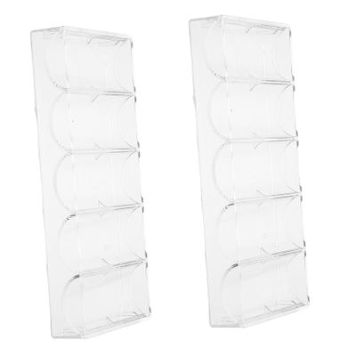 Milisten 2pcs Acrylic Poker Chip Storage Case Capacity Chips Organizer Box Poker Trays Sturdy