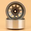 4PCS Deep Dish Wagon 1.9 Metal Beadlock Wheel Hub Rim for 1/10 RC Crawler Axial SCX10 90046 Traxxas TRX4 RC4WD D90(Black) view 4