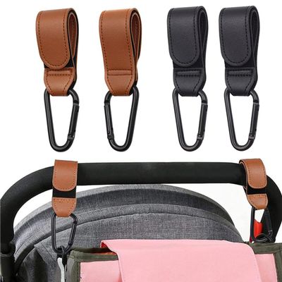 4 Pack Baby Stroller Hooks for Diaper Bag, Stroller Clips Organizer Clip for Bags Mommy Hooks Hanging Multipurpose Carabiner Hooks Free Your Hands for Strollers, Wheelchairs, Shopping, Bicycle