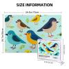Cartoon Bird Print Funny Wooden Puzzles, Puzzles for Adults 1000 Pieces Home Wall Decor 29.5"x19.7" with Storage Box view 2