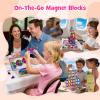 WMXDU Mini Magnetic Tiles with Iron Box, 42PCS Travel Size Magnet Building Blocks Toy Set, Protable Construction Block Toys Educational Learning Sensory Toys for 3+ Year Old Boys Girls Birthday Gift view 2