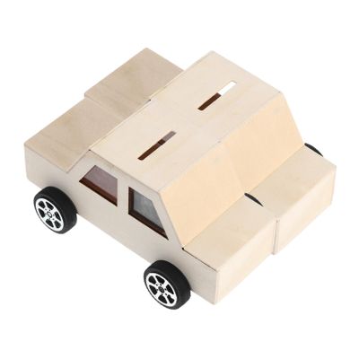 Abaodam 2pcs DIY Wooden Car Shaped Coin Bank Craft Kit Unfinished Piggy Bank for Boys and Girls and Adults Paintable Money Box for Home Decor Projects Creative Wooden Supplies for DIY