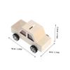 Abaodam 2pcs DIY Wooden Car Shaped Coin Bank Craft Kit Unfinished Piggy Bank for Boys and Girls and Adults Paintable Money Box for Home Decor Projects Creative Wooden Supplies for DIY view 2