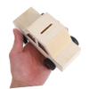Abaodam 2pcs DIY Wooden Car Shaped Coin Bank Craft Kit Unfinished Piggy Bank for Boys and Girls and Adults Paintable Money Box for Home Decor Projects Creative Wooden Supplies for DIY view 4