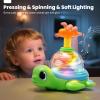 Baby Toys 6-12 Months, Musical Crawling Press to Spin & Glow Turtle Toy for 1 Year Old, Cause and Effect Early Learning for Infant Tummy Time, Christmas 1st Birthday Gifts Boy Girl 7 8 9 10 11 Month view 4