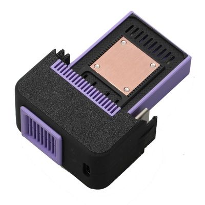 1PCS Action Camera Cooling Fan Radiator Red Copper Heat Dissipation Module 3D Printed Shell Support Type-C-Type-C Data Cable Air-Cooled Heat Sink for GoPro 9/10/11/12/13 (Black-Purple)