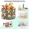 FUGIDOG Mushroom Flowers Storage Basket Collapsible Large Blanket Basket Baby Laundry Hamper Toy Clothes Organizer Bin for Living Room, Bedroom, Nursery view 4