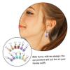 DEARMAMY 6pairs Mixed Earrings Cute Tea Cup Ear Clips for Parties Fashion Shows and Casual Wear Comfortable Dangle Ear Jewelry for Women view 3
