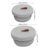 ABOOFAN 2pcs Woven Storage Baskets Neutral Organizing Bins Lid for Home Nursery Laundry view 2