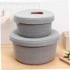 ABOOFAN 2pcs Woven Storage Baskets Neutral Organizing Bins Lid for Home Nursery Laundry view 4
