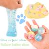 Blue Cat's Paw Cloud Slime Kit, with Fun Cat's Paw Slime Add Ins, Soft Non-Sticky, Fidget Toys Scented Slime Kit for Kids, Birthday Gifts for Boys & Girls, Classroom Rewards (300 ml) view 2