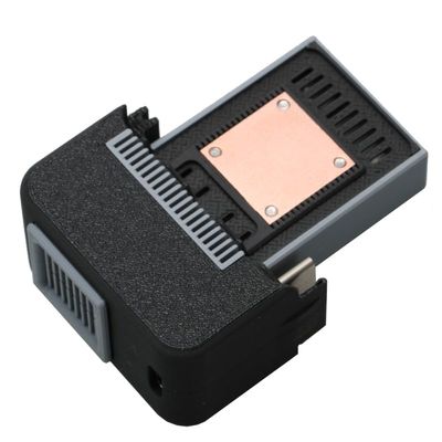 1PCS Action Camera Cooling Fan Radiator Red Copper Heat Dissipation Module 3D Printed Shell Support Type-C-Type-C Data Cable Air-Cooled Heat Sink for GoPro 9/10/11/12/13 (Black-Gray)