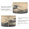 FUGIDOG Sea Waves Sunset Storage Basket Collapsible Large Blanket Basket Baby Laundry Hamper Toy Clothes Organizer Bin for Living Room, Bedroom, Nursery view 3