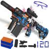 Automatic Toy Foam Blaster Sniper with Scope, Electric Toy Gun Dart Blaster with 120 Foam Darts for Guns, IR, Flashlight, Goggles, Air Pocket Technology Outdoor Shooting Game Kids Toys for 8-12 -Blue view 1