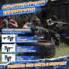 Automatic Toy Foam Blaster Sniper with Scope, Electric Toy Gun Dart Blaster with 120 Foam Darts for Guns, IR, Flashlight, Goggles, Air Pocket Technology Outdoor Shooting Game Kids Toys for 8-12 -Blue view 2