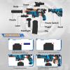 Automatic Toy Foam Blaster Sniper with Scope, Electric Toy Gun Dart Blaster with 120 Foam Darts for Guns, IR, Flashlight, Goggles, Air Pocket Technology Outdoor Shooting Game Kids Toys for 8-12 -Blue view 4