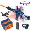 Automatic Toy Foam Blaster Sniper with Scope, Electric Toy Gun Dart Blaster with 120 Foam Darts for Guns, IR, Flashlight, Goggles, Air Pocket Technology Outdoor Shooting Game Kids Toys for 8-12- Blue view 1