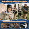 Automatic Toy Foam Blaster Sniper with Scope, Electric Toy Gun Dart Blaster with 120 Foam Darts for Guns, IR, Flashlight, Goggles, Air Pocket Technology Outdoor Shooting Game Kids Toys for 8-12- Blue view 4