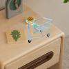 Ioensy Miniature Shopping Cart Mini Storage Basket,Office Organiser,Creative Desktop Organizer Children Push Cart Toy Girls Gift, Blue view 3
