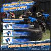 Automatic Toy Foam Blaster Sniper with Scope, Electric Toy Dart Blaster with 120 Foam Darts for Guns, IR, Flashlight, Goggles, Air Pocket Technology Outdoor Shooting Game Kids Toys for 8-12-Blue view 2