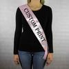 Bride Sash for Women, Bachelor Party, Hen Party Accessories, Sash Wedding, Hen Party Sash for Women, Prom, Event. (peach) view 2