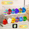 Impossmaker 12PCS 3D Printed Dragon Eggs with Dragon Inside, Unique Fun Gifts Cool Stuff Cool Gadgets for Men Teens Boy Gifts, Mini Articulated Easter Basket Essentials for Kids view 2