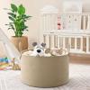 67L Large Woven Blanket Basket, Cotton Rope Baby Laundry Hamper with Handles, Kids Toy Basket for Classroom & Nursery, Soft Round Stuffed Animal Storage, Dog Toy Bin - 20"x13", Brown view 2
