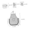 LIOOBO Kids Chef Apron Set Play Kitchen Accessory Cooking Apron for Children Complete Role Play Set Hat Mitt Pot Holder view 2