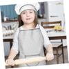 LIOOBO Kids Chef Apron Set Play Kitchen Accessory Cooking Apron for Children Complete Role Play Set Hat Mitt Pot Holder view 4